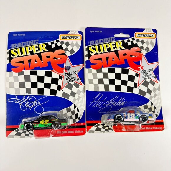 Matchbox 1:64 Super Stars Racing Cars #42 Kyle Petty #12 Hut Stricklin Nascar - Picture 1 of 9